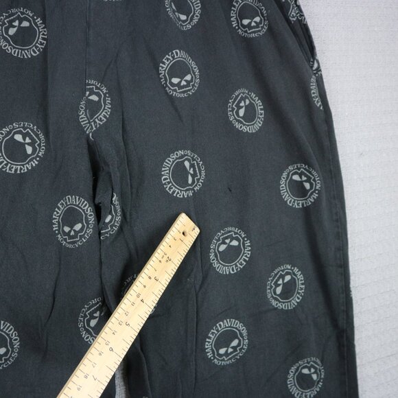 Harley Davidson Vintage Skull Logo Cotton Baggy Thin Pants - Picture 8 of 8